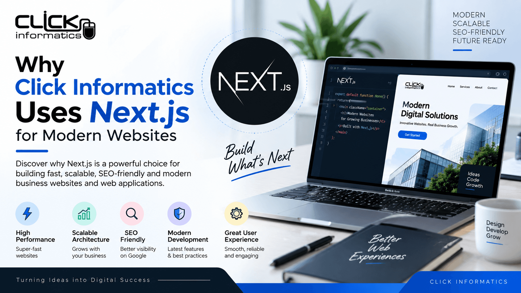 Why Click Informatics Uses Next.js for Modern Websites