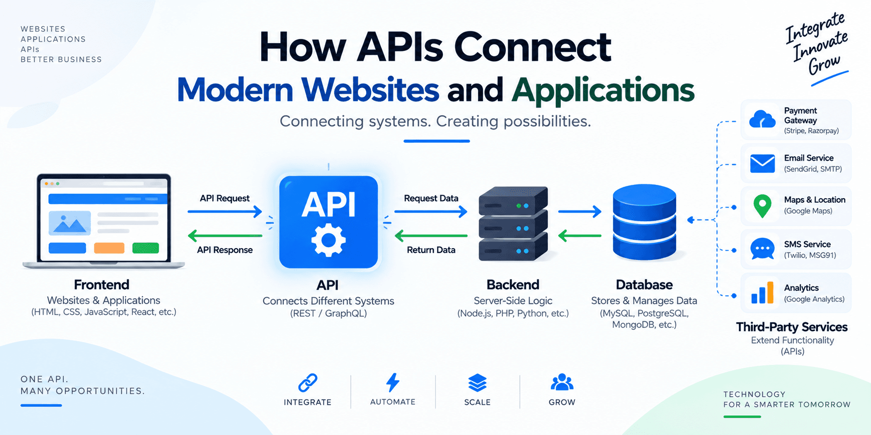 How APIs Connect Modern Websites and Applications